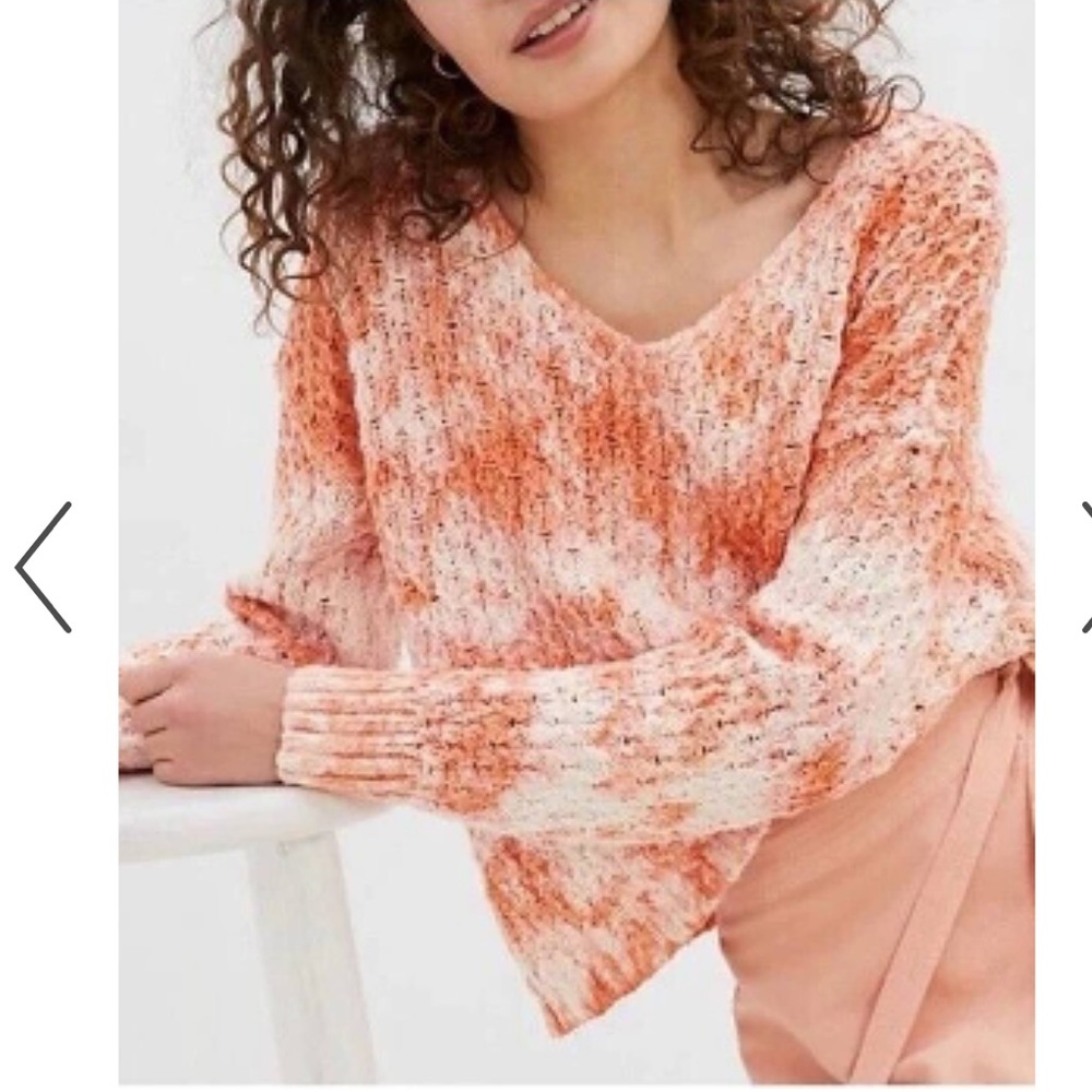 Anthropologie Pilcro tie dye v neck sweater